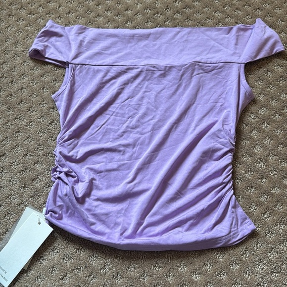 Purple off the shoulder top, size small, brand LUYAA - Picture 2 of 4